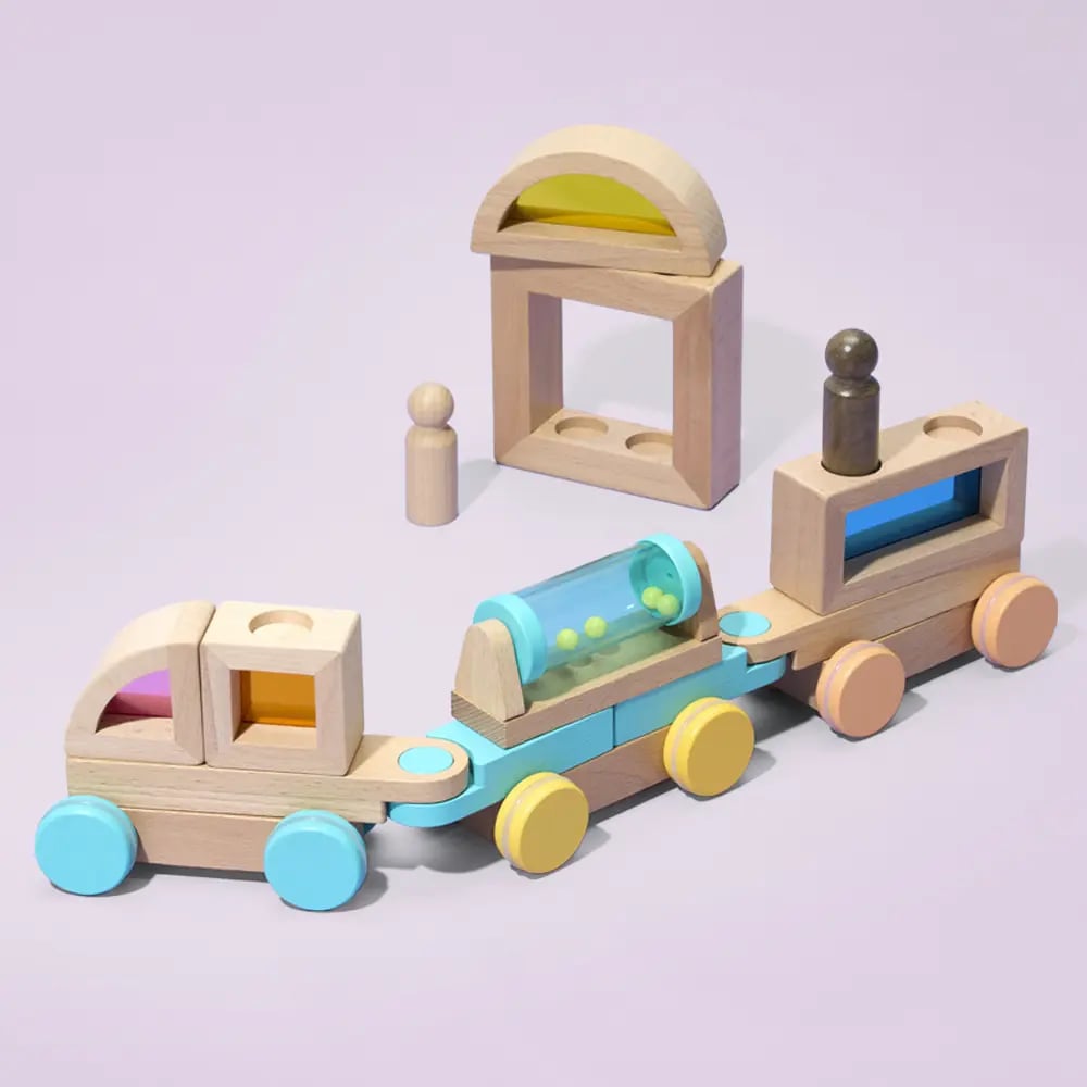 Rainbow Block Train