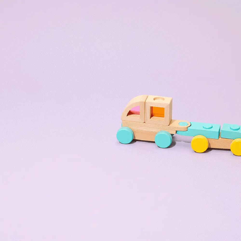 Rainbow Block Train