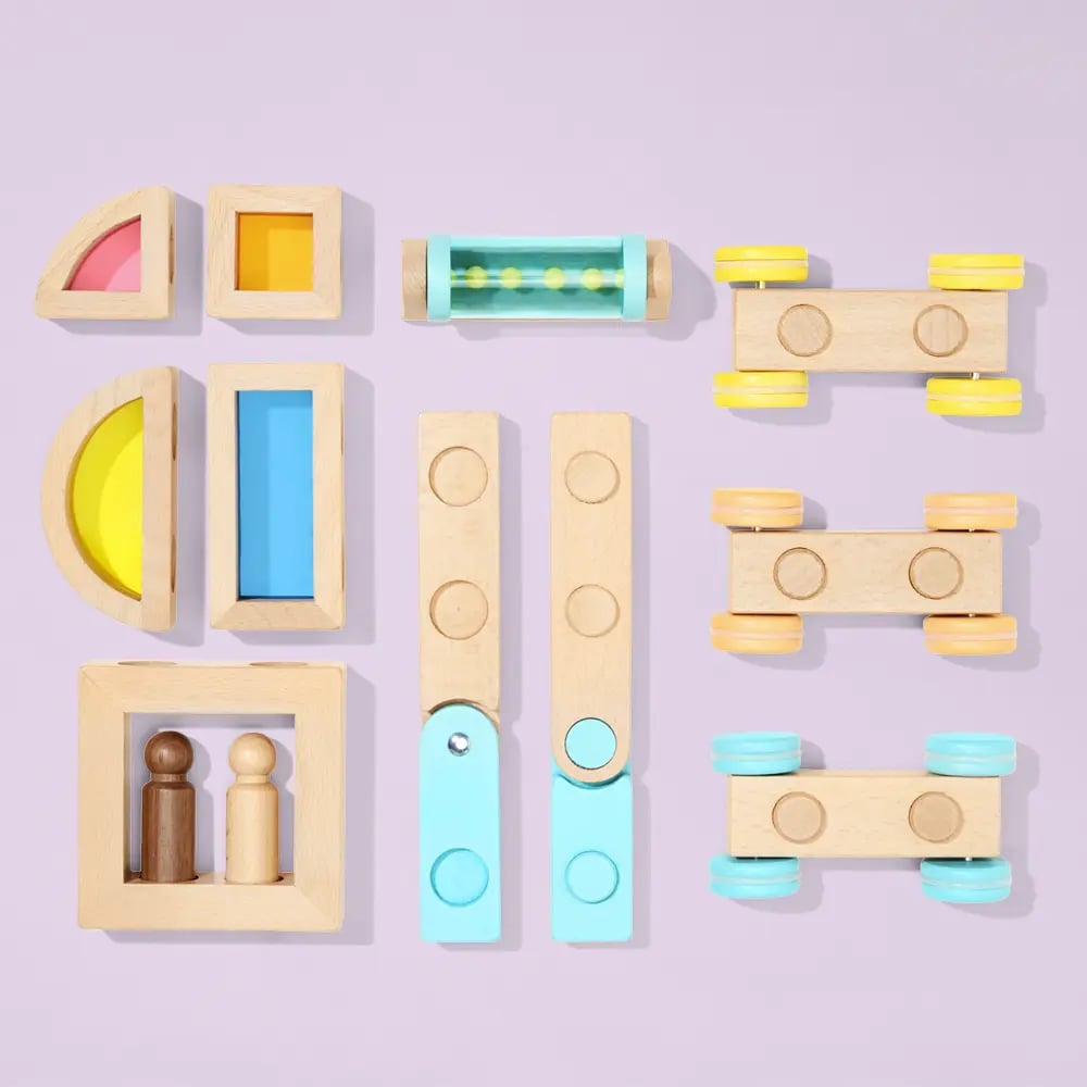 Rainbow Block Train