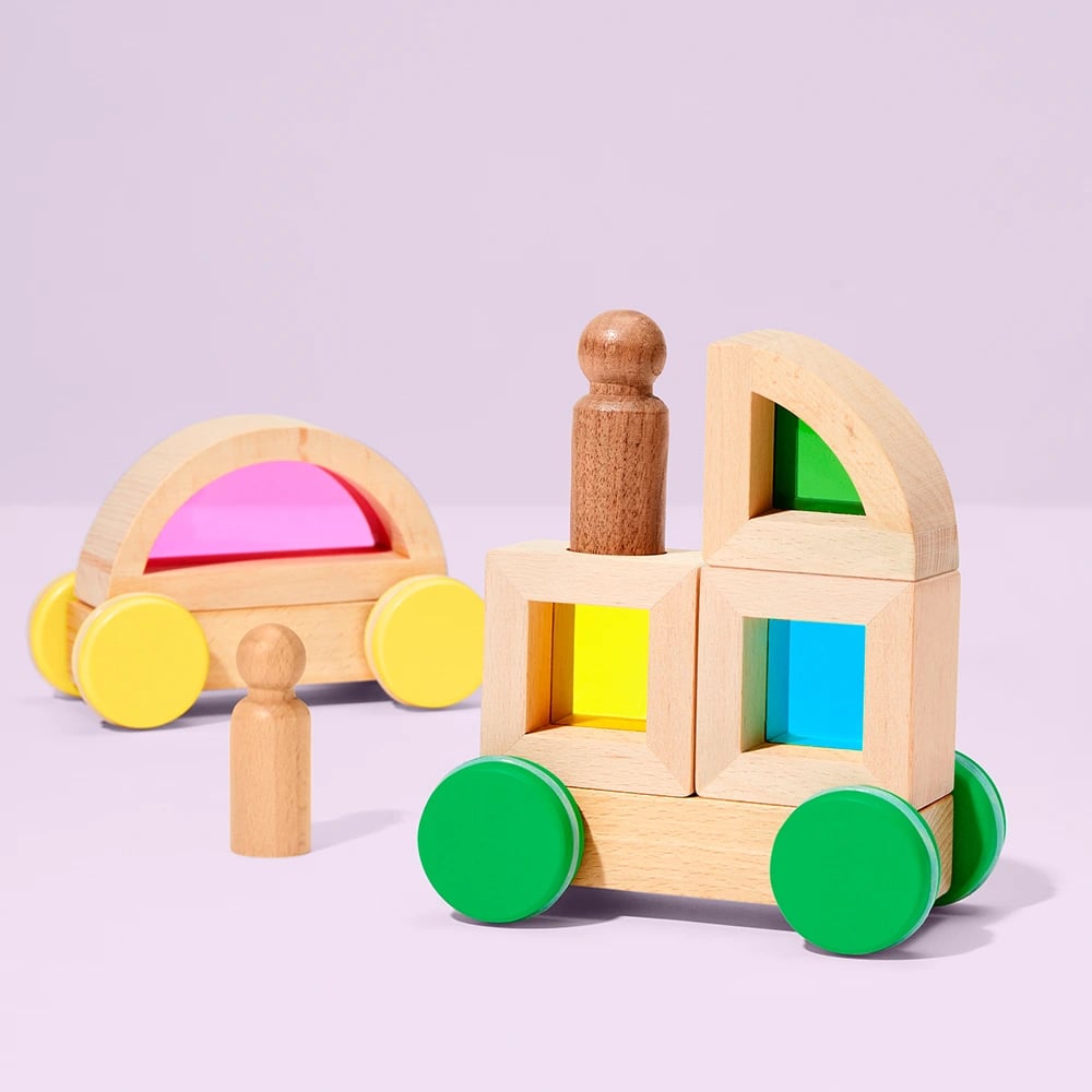 Rainbow Block Cars
